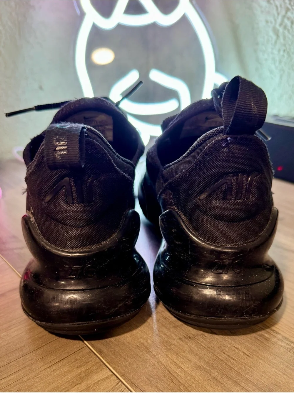 Nike Black Kids' Air Max Style Cushion Sneakers 4.5